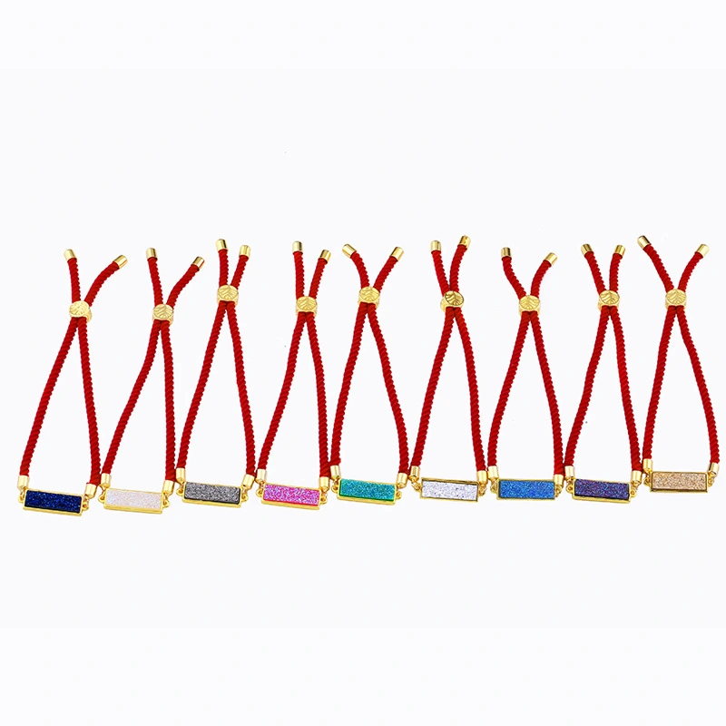 Geometric bracelets in various colors available, rectangular crystal bud pull-out bracelet jewelry wholesale brb47
