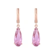 2023 summer new zircon jewelry rose gold water drop earrings earrings female simple small ear hook erp95
