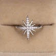 Simple and fashionable floral hand jewelry Korean micro-inlaid zircon ring sweet rice word snowflake delicate ring ring