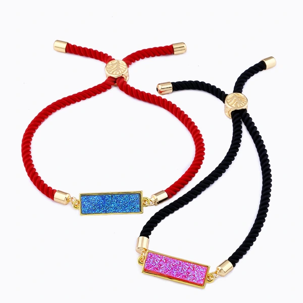 Geometric bracelets in various colors available, rectangular crystal bud pull-out bracelet jewelry wholesale brb47