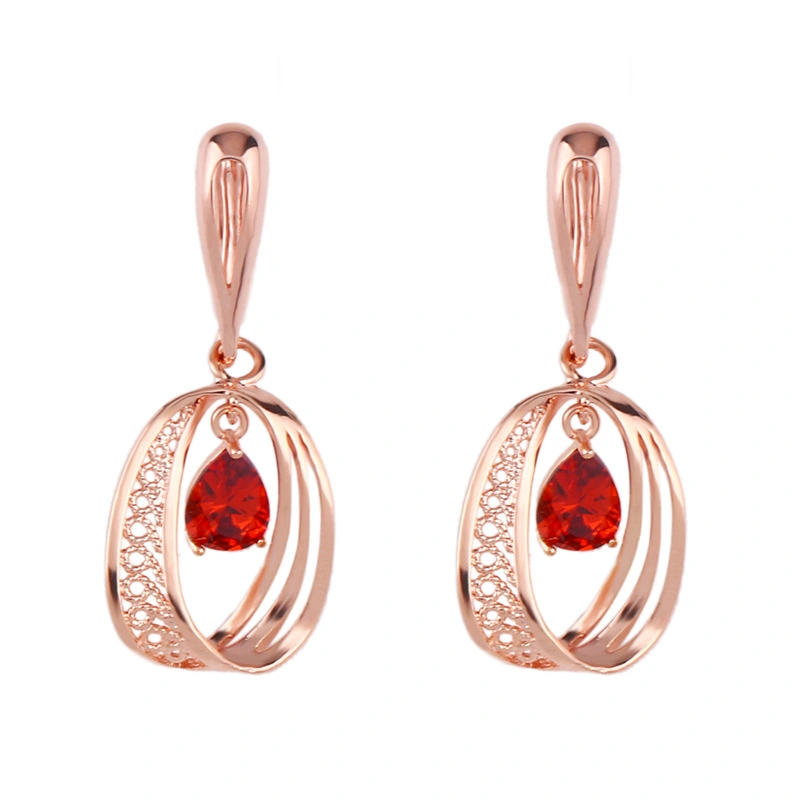 Clearance European and American jewelry rose gold fashion shining ring circle earrings temperament earrings female erq01