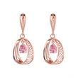 Clearance European and American jewelry rose gold fashion shining ring circle earrings temperament earrings female erq01