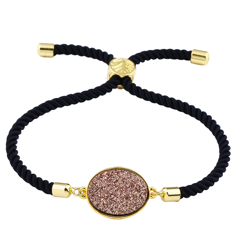 Hot selling round crystal bud bracelet in Europe and America, crystal cluster love jewelry factory direct sales stone jewelry brb48