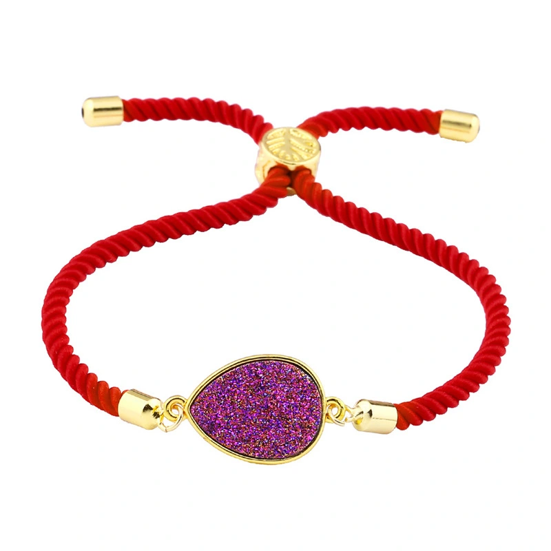 New hot selling Korean style water drop crystal ladies bracelet drusy micro inlaid jewelry manufacturers wholesale brb49