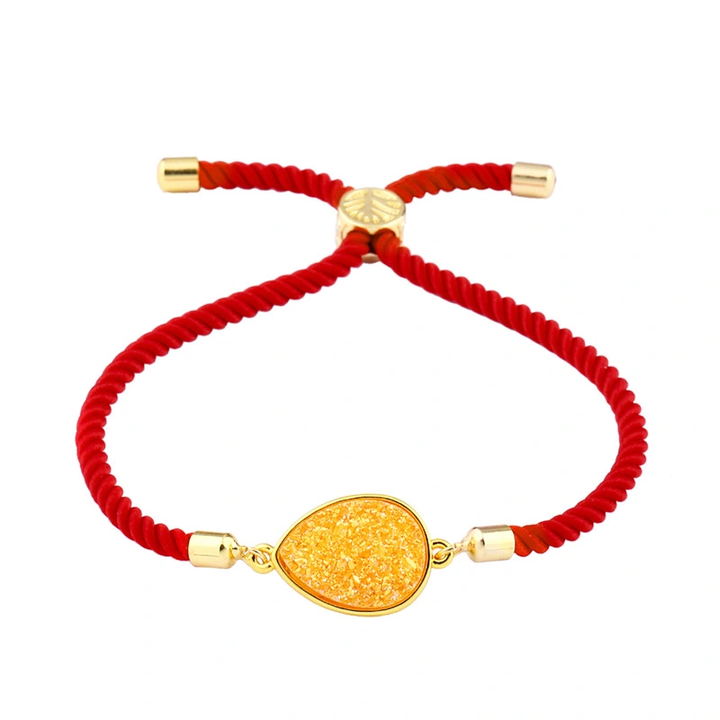 New hot selling Korean style water drop crystal ladies bracelet drusy micro inlaid jewelry manufacturers wholesale brb49