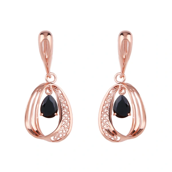 Clearance European and American jewelry rose gold fashion shining ring circle earrings temperament earrings female erq01