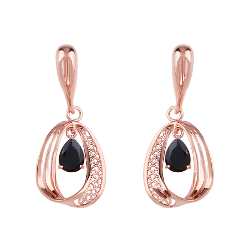 Clearance European and American jewelry rose gold fashion shining ring circle earrings temperament earrings female erq01