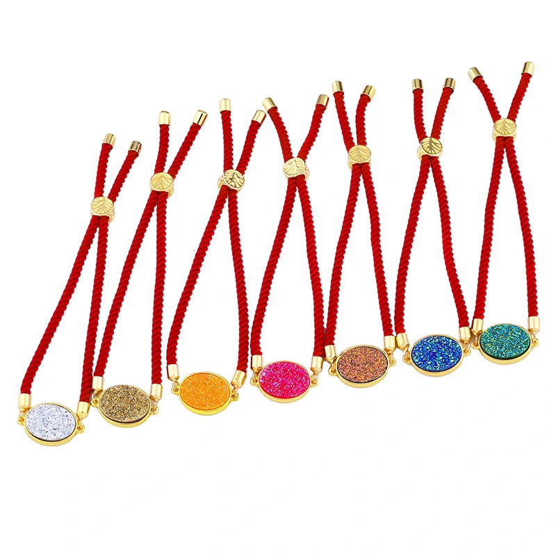 Hot selling round crystal bud bracelet in Europe and America, crystal cluster love jewelry factory direct sales stone jewelry brb48