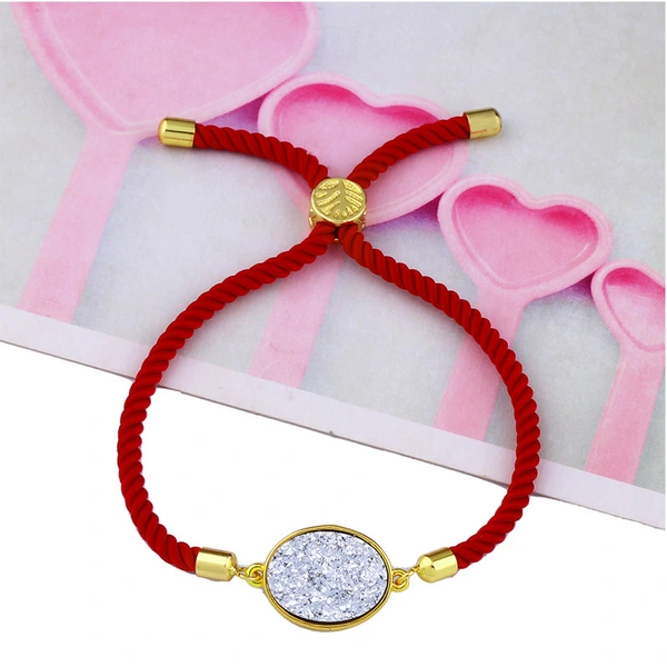 Hot selling round crystal bud bracelet in Europe and America, crystal cluster love jewelry factory direct sales stone jewelry brb48