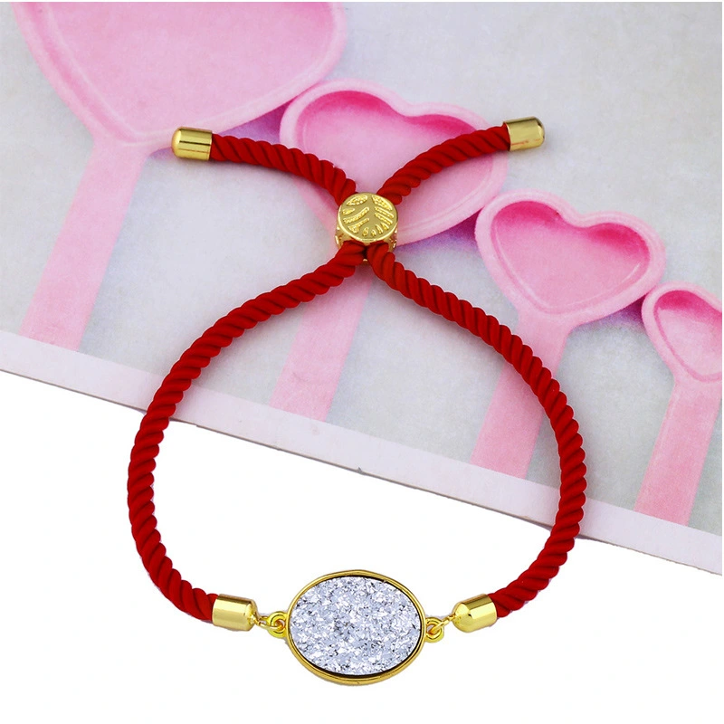 Hot selling round crystal bud bracelet in Europe and America, crystal cluster love jewelry factory direct sales stone jewelry brb48