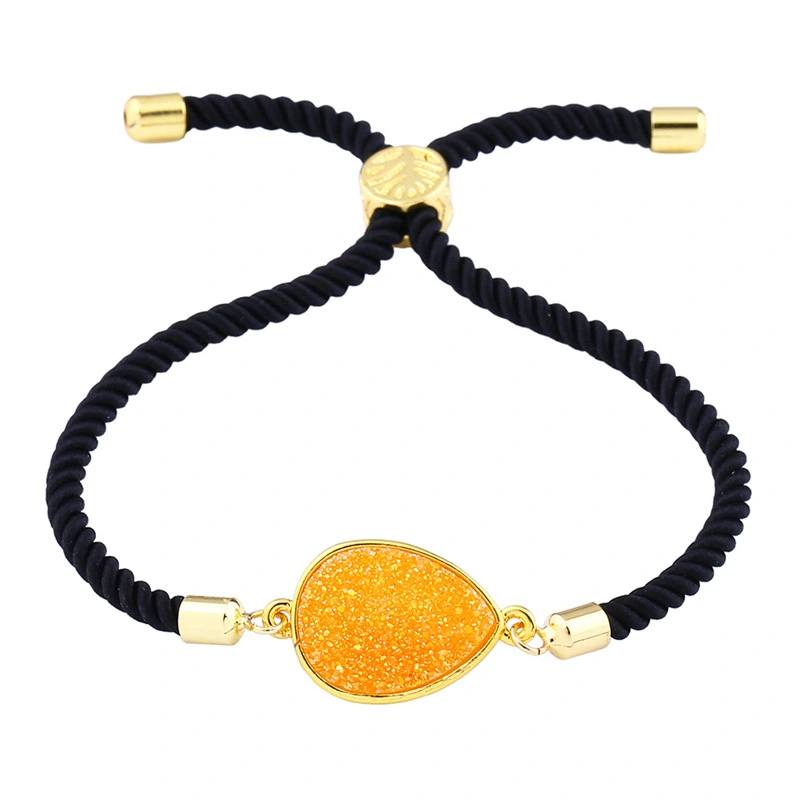 New hot selling Korean style water drop crystal ladies bracelet drusy micro inlaid jewelry manufacturers wholesale brb49