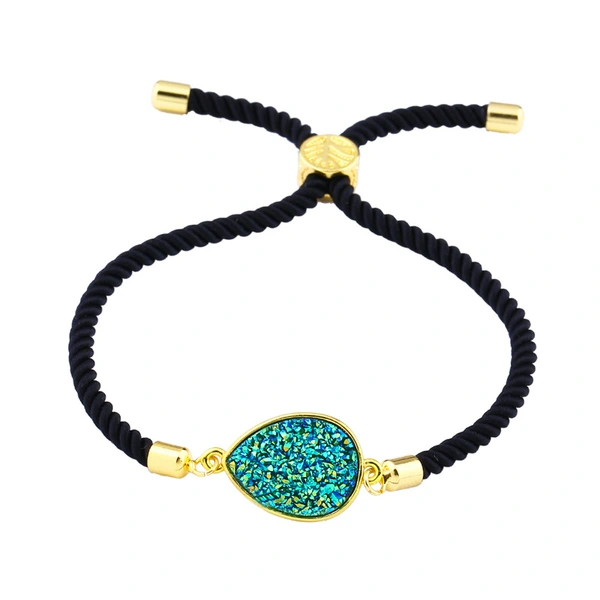 New hot selling Korean style water drop crystal ladies bracelet drusy micro inlaid jewelry manufacturers wholesale brb49