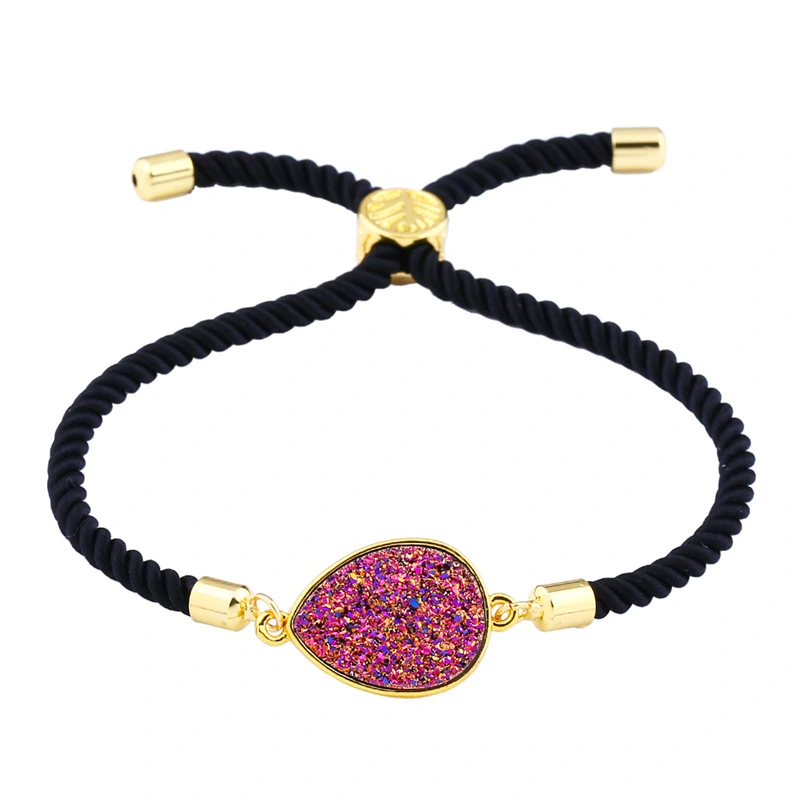 New hot selling Korean style water drop crystal ladies bracelet drusy micro inlaid jewelry manufacturers wholesale brb49