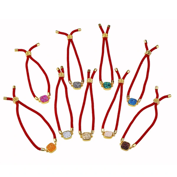 Red rope bracelet Korean version simple personality bracelet fashion crystal bracelet female temperament student versatile jewelry brb50