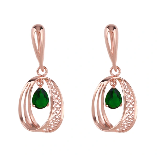 Clearance European and American jewelry rose gold fashion shining ring circle earrings temperament earrings female erq01