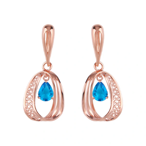 Clearance European and American jewelry rose gold fashion shining ring circle earrings temperament earrings female erq01