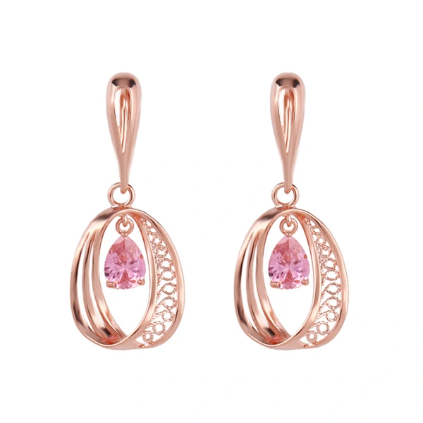 Clearance European and American jewelry rose gold fashion shining ring circle earrings temperament earrings female erq01