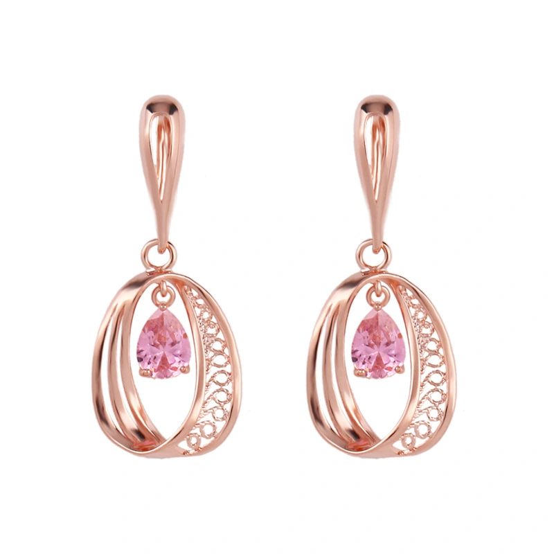 Clearance European and American jewelry rose gold fashion shining ring circle earrings temperament earrings female erq01
