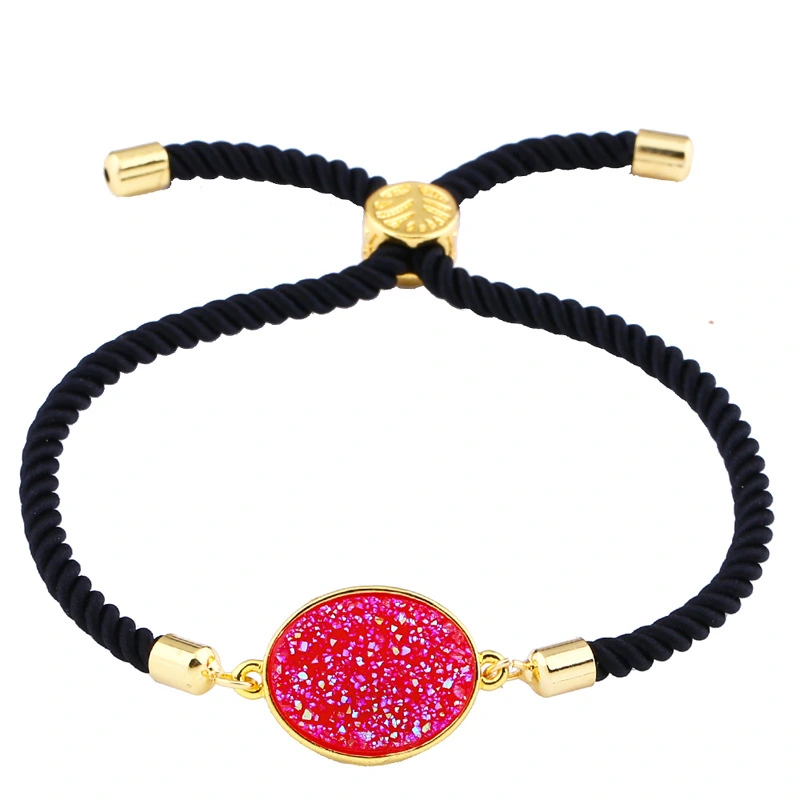 Hot selling round crystal bud bracelet in Europe and America, crystal cluster love jewelry factory direct sales stone jewelry brb48