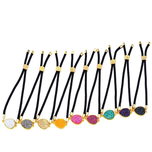 New hot selling Korean style water drop crystal ladies bracelet drusy micro inlaid jewelry manufacturers wholesale brb49