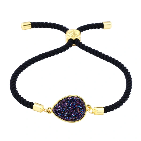 New hot selling Korean style water drop crystal ladies bracelet drusy micro inlaid jewelry manufacturers wholesale brb49