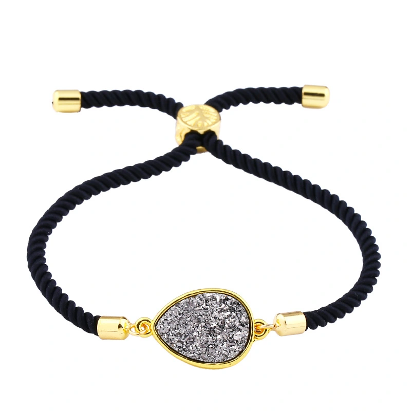 New hot selling Korean style water drop crystal ladies bracelet drusy micro inlaid jewelry manufacturers wholesale brb49