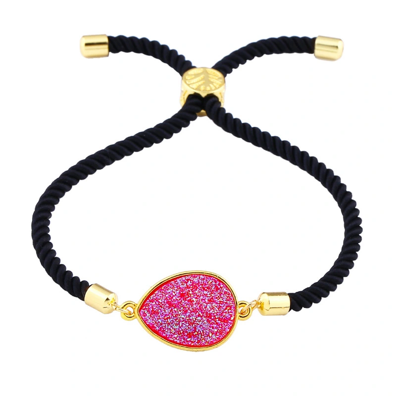 New hot selling Korean style water drop crystal ladies bracelet drusy micro inlaid jewelry manufacturers wholesale brb49