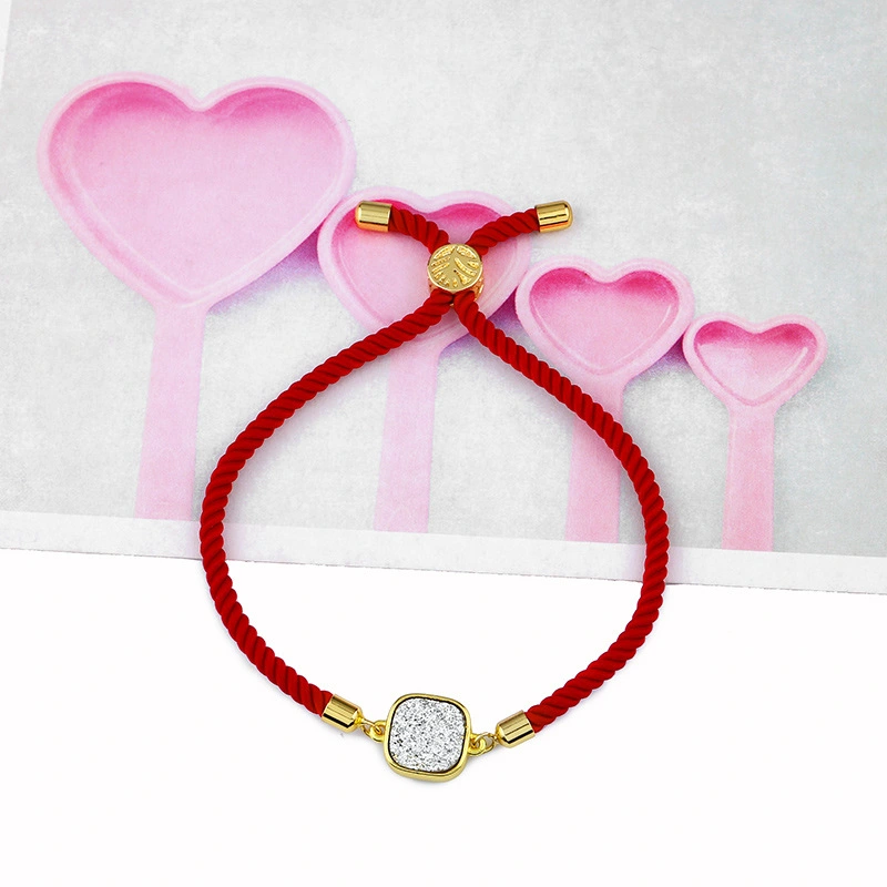 Red rope bracelet Korean version simple personality bracelet fashion crystal bracelet female temperament student versatile jewelry brb50