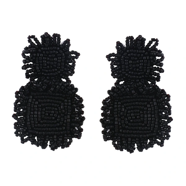 Clearance sale new jewelry handmade geometric rice bead earrings European and American popular earrings erq11