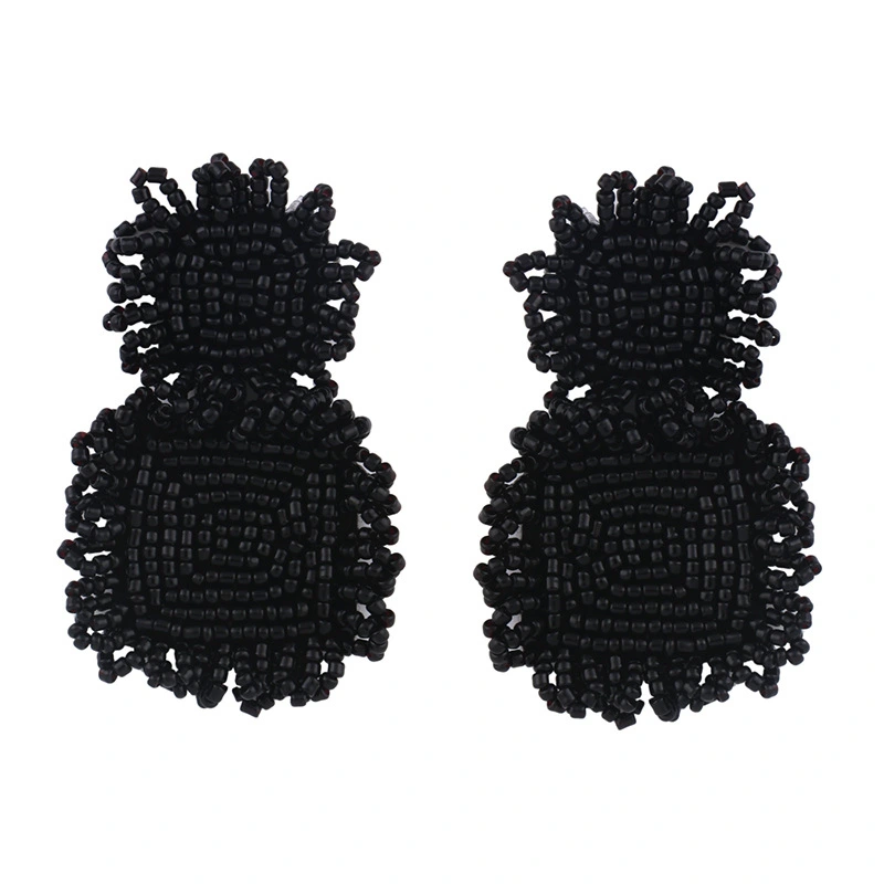 Clearance sale new jewelry handmade geometric rice bead earrings European and American popular earrings erq11