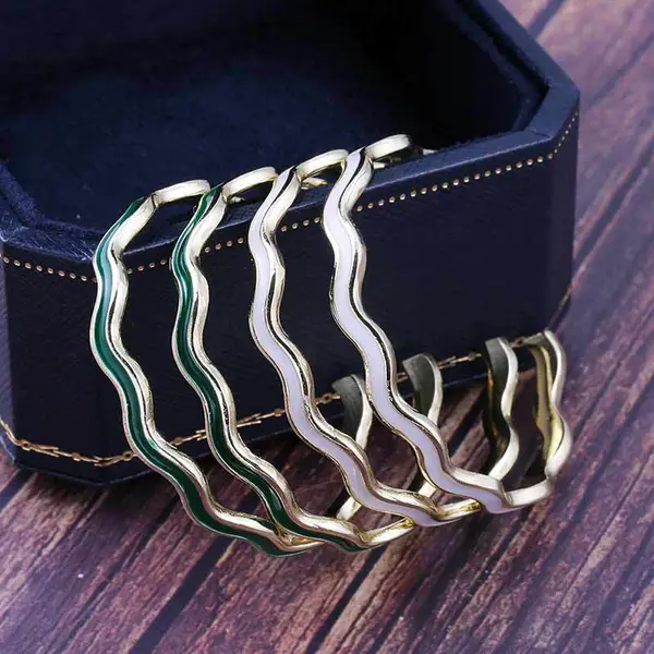  Hot recommendation: Korean Dongdaemun all-match water ripple earrings for women, wave pattern earrings, trendy jewelry