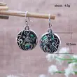 New creative beach style women's colorful shell earrings copper plated ancient silver earrings wholesale