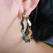  Hot recommendation: Korean Dongdaemun all-match water ripple earrings for women, wave pattern earrings, trendy jewelry