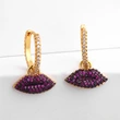 Clearance fashion girl lips star earrings earrings versatile micro-inlaid colorful zircon earrings female wholesale erq28