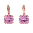 2023 new earrings rose gold zircon earrings exquisite large diamond earrings earrings sweet ear buckles erq32