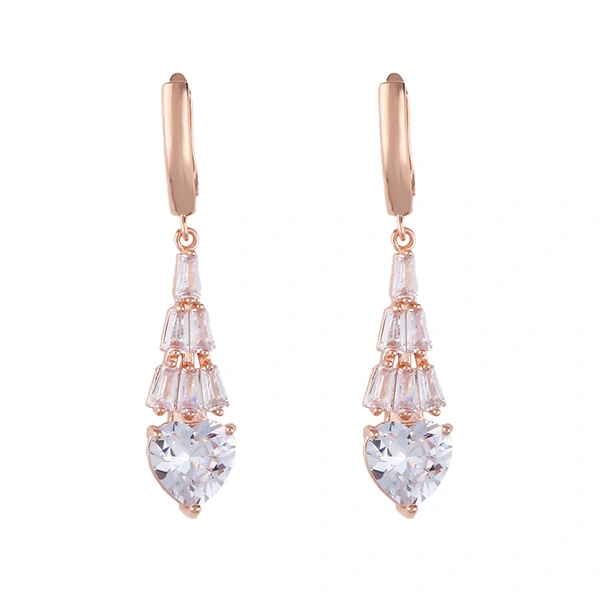 European and American new earrings European and American zircon earrings classic retro love heart earrings female erq33