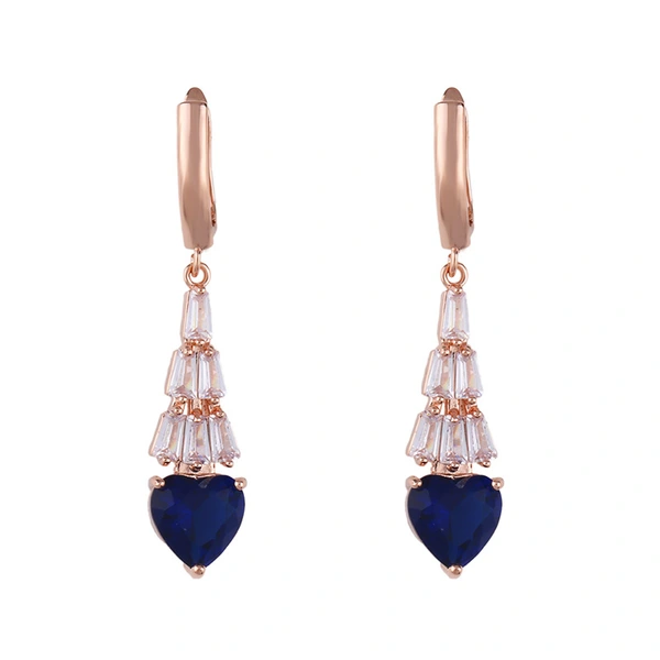 European and American new earrings European and American zircon earrings classic retro love heart earrings female erq33