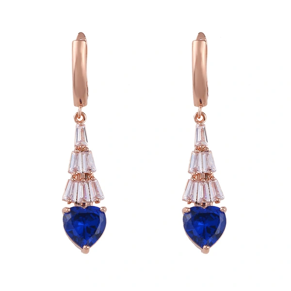 European and American new earrings European and American zircon earrings classic retro love heart earrings female erq33