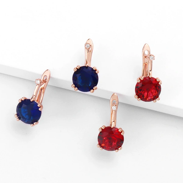 2023 new earrings rose gold zircon earrings exquisite large diamond earrings earrings sweet ear buckles erq32