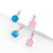 2023 new earrings rose gold zircon earrings exquisite large diamond earrings earrings sweet ear buckles erq32