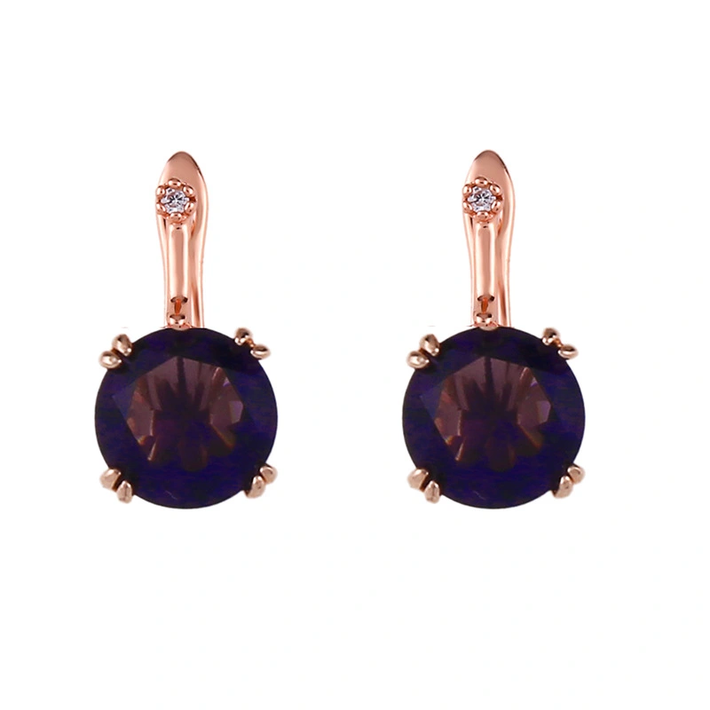2023 new earrings rose gold zircon earrings exquisite large diamond earrings earrings sweet ear buckles erq32