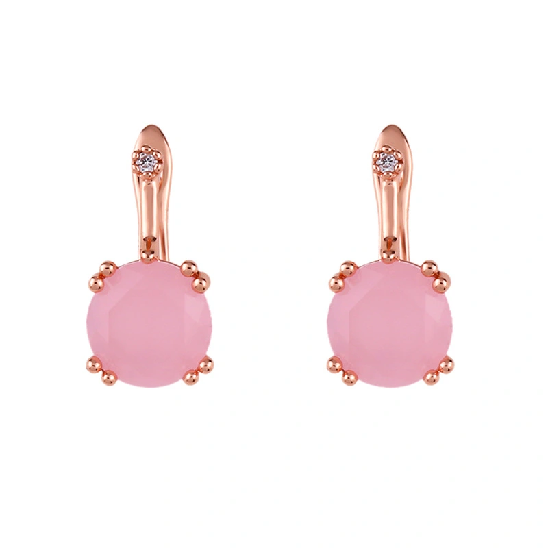 2023 new earrings rose gold zircon earrings exquisite large diamond earrings earrings sweet ear buckles erq32