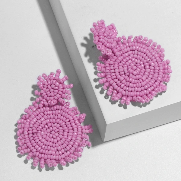 Fashion street style celebrity bohemian style earrings tassel exaggerated large earrings braided bead earrings ern82