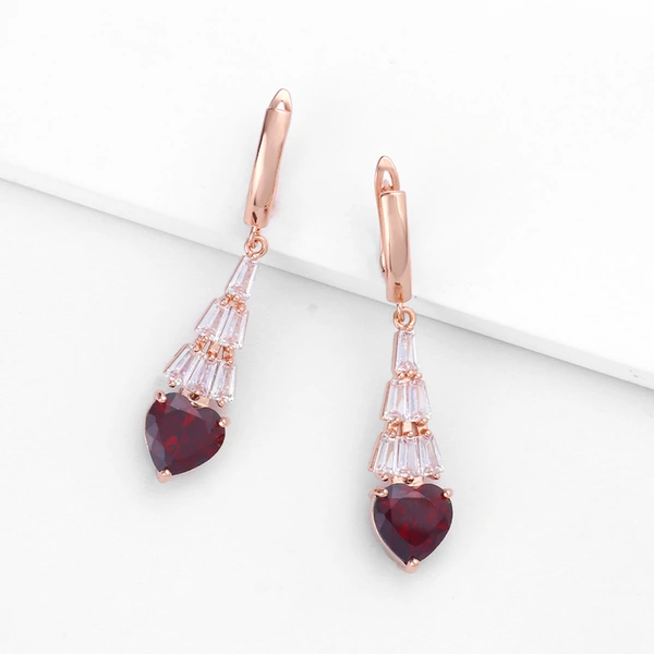 European and American new earrings European and American zircon earrings classic retro love heart earrings female erq33