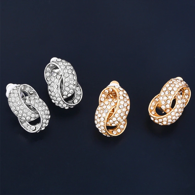 South Korea's Dongdaemun new earrings ear clip personality temperament all-match no ear piercing diamond ear clip earrings erq62