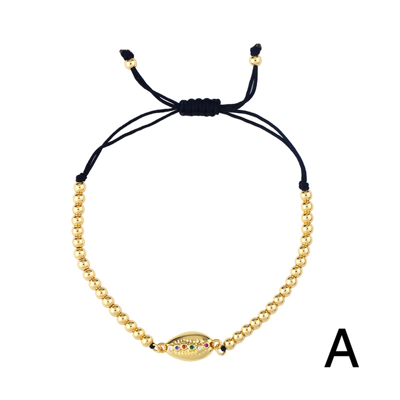 Hot selling bracelet women rainbow shell bracelet adjustable color crystal bracelet brb61