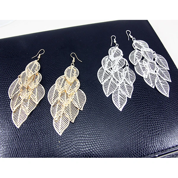 Korean new hollow leaf earrings female earrings earrings wholesale alloy earrings earrings era05