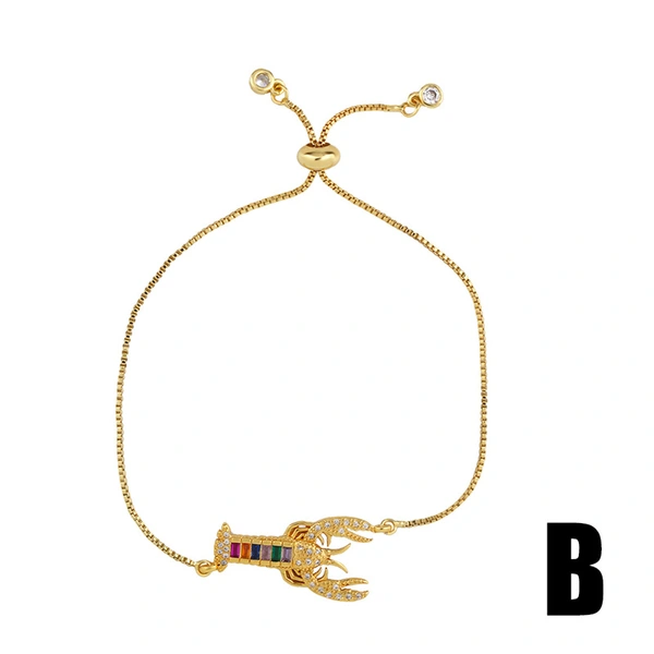 Hot selling bracelet women rainbow shell bracelet adjustable color crystal bracelet brb61