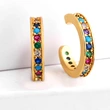European and American creative earrings style no piercing ear clips female hot selling zircon ear fashion C-shaped small earrings erq82