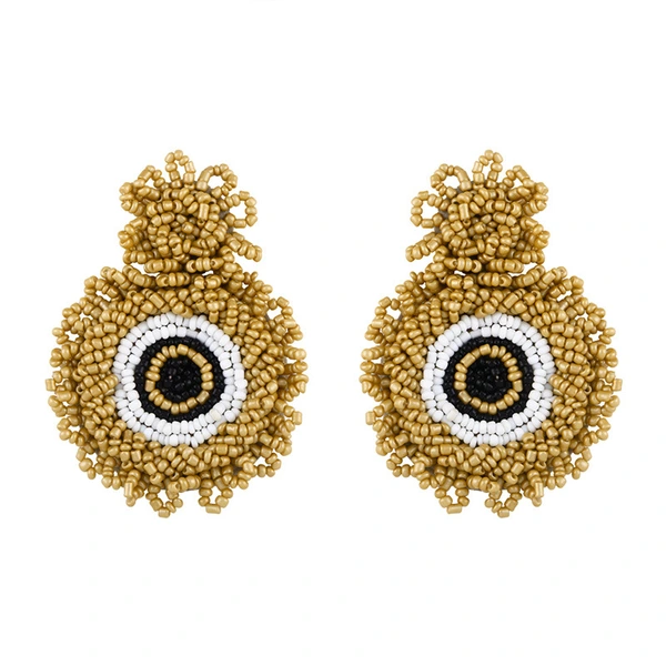 Clearance earrings 2024 creative rice bead earrings exaggerated geometric earrings earrings jewelry erq93